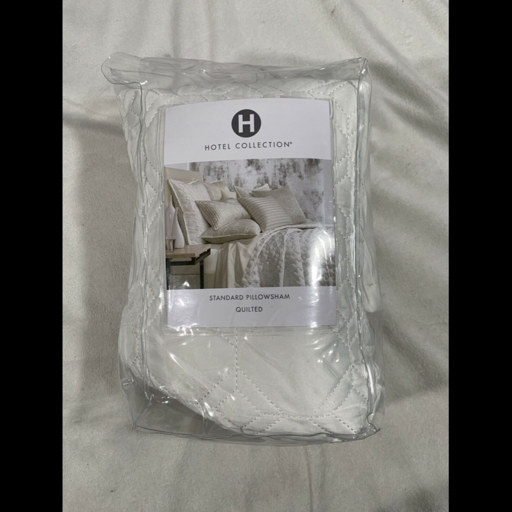 NIB Hotel Collection Alabastar Quilted (1) Standard Sham Pillow Case